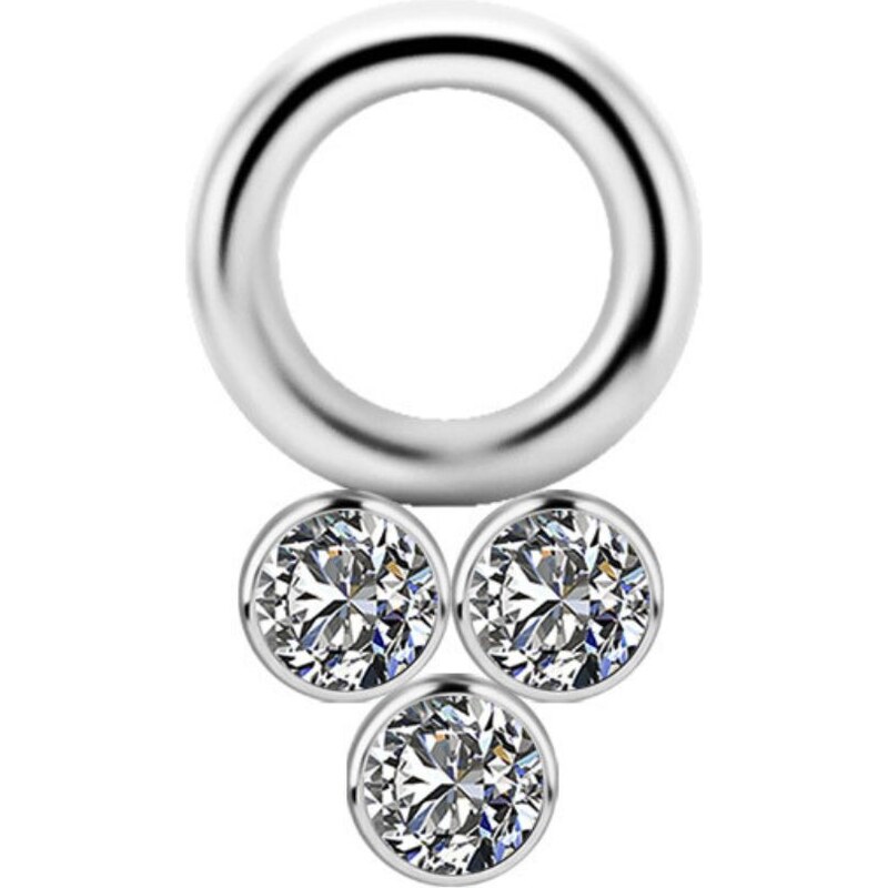 Devilheart Titanový přívěsek na piercing či náušnice s trojitými 109378187