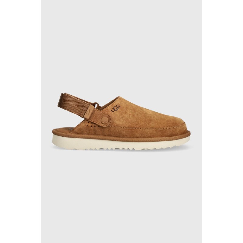 UGG Dětské semišové papuče UGG GOLDENSTAR CLOG