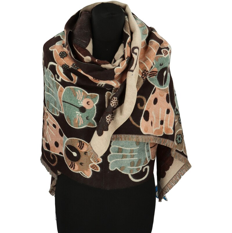 Firenze Trendy dámská šála Agria, hnědá 109378242