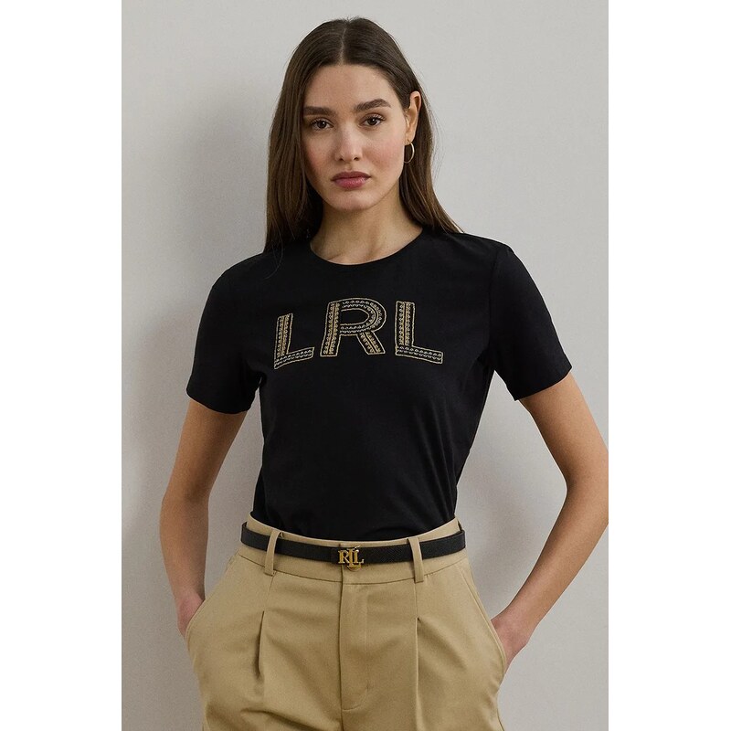 Lauren Ralph Lauren Bavlněné tričko Lauren Ralph Lauren