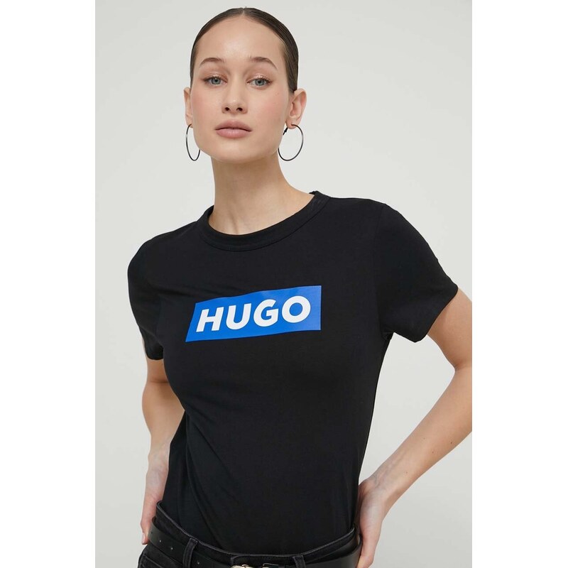 HUGO Blue basic tričko dámské bavlněné Classic Tee_B
