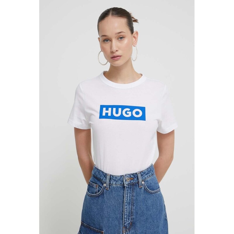 HUGO Blue basic tričko dámské bavlněné Classic Tee_B 110536055