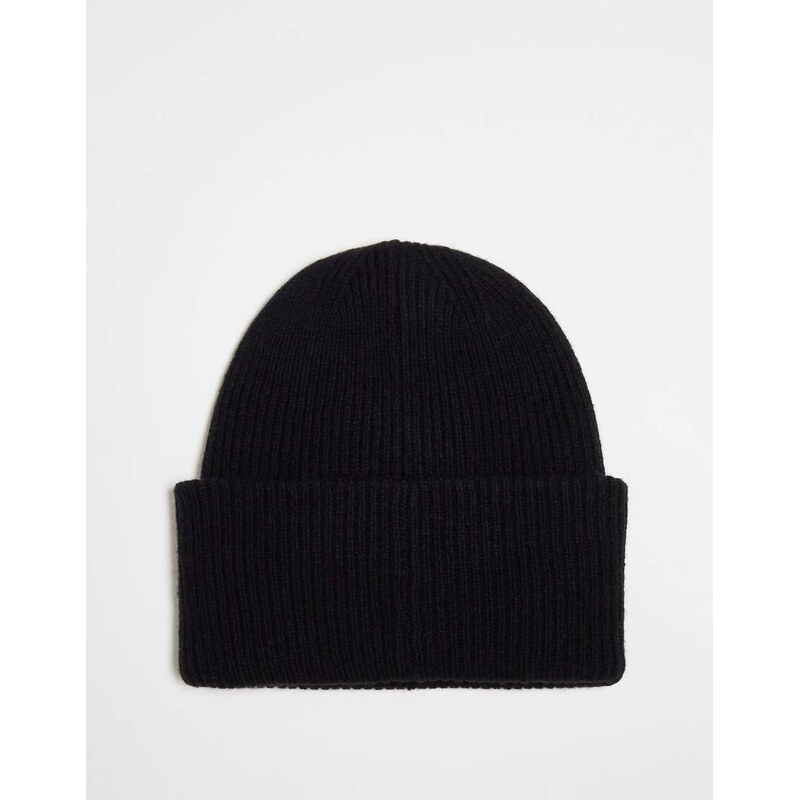 The North Face Urban Patch oversized beanie in black