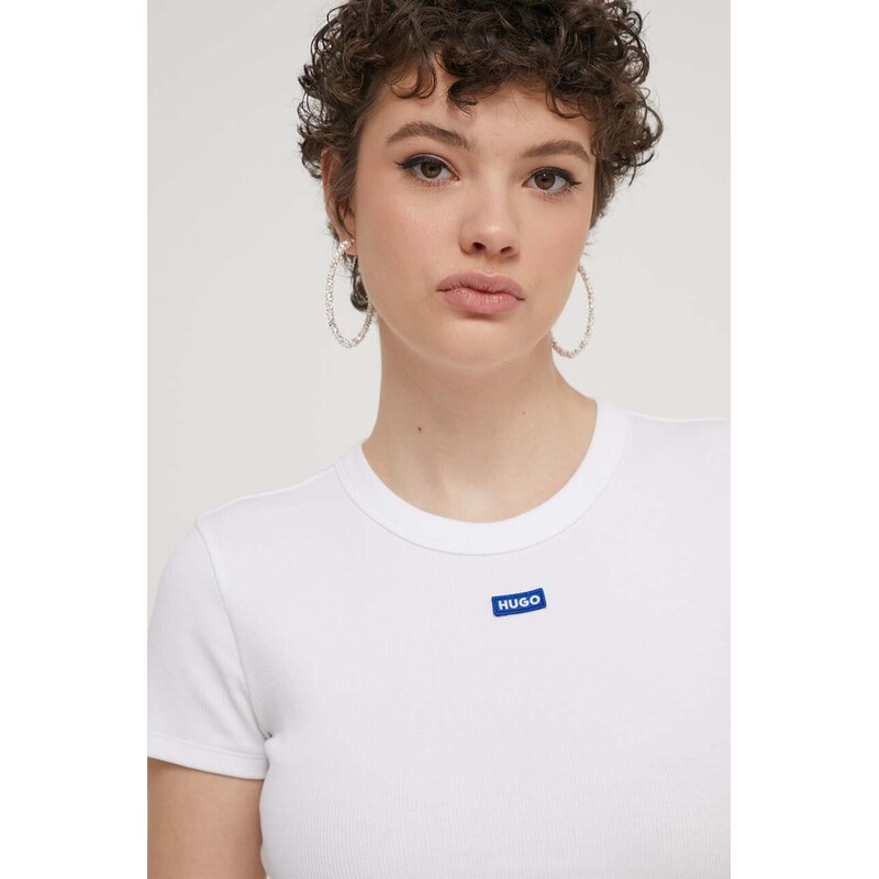 HUGO Blue tričko dámské bavlněné s elastanem Baby Tee_B 113016671