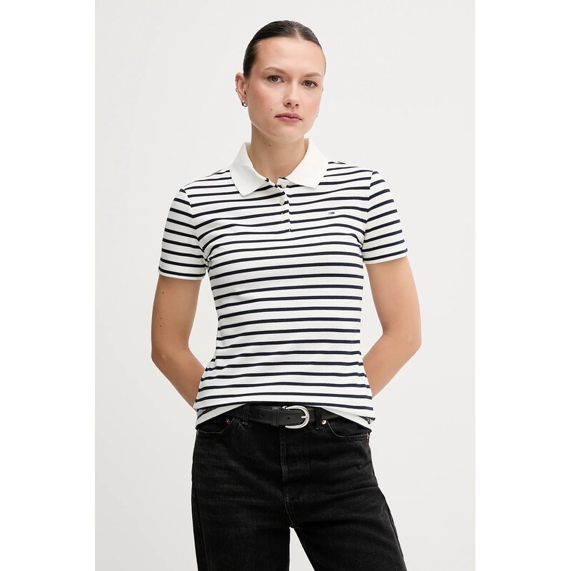 Tommy Jeans polo dámské bavlněné s elastanem
