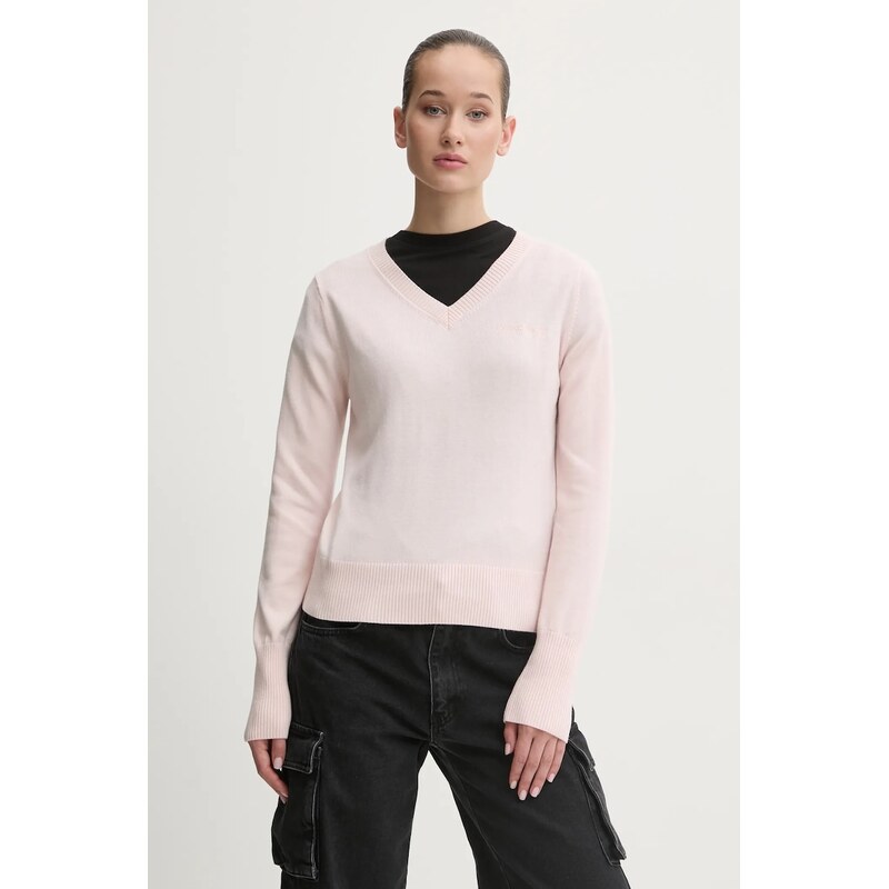 Svetr z hedvábné směsi Guess Jeans 103022260