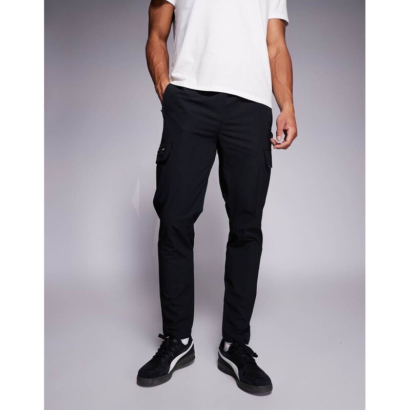 River Island skinny cargo trouser in black