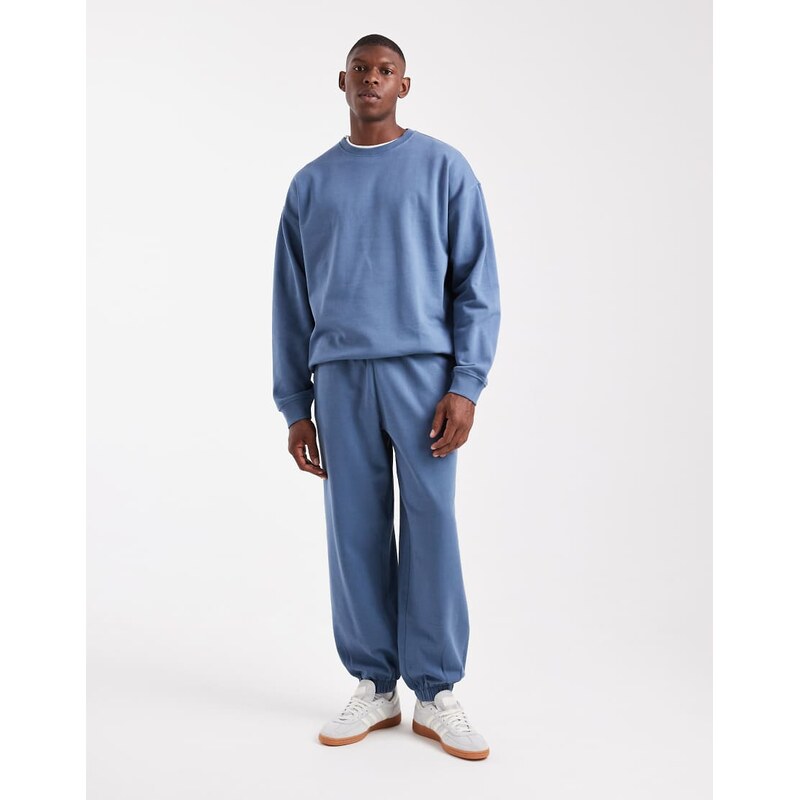 New Look oversized joggers co-ord in mid-blue