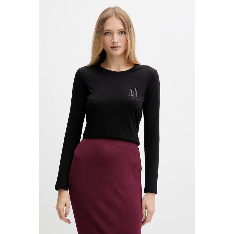 Armani Exchange Bavlněné tričko s dlouhým rukávem Armani