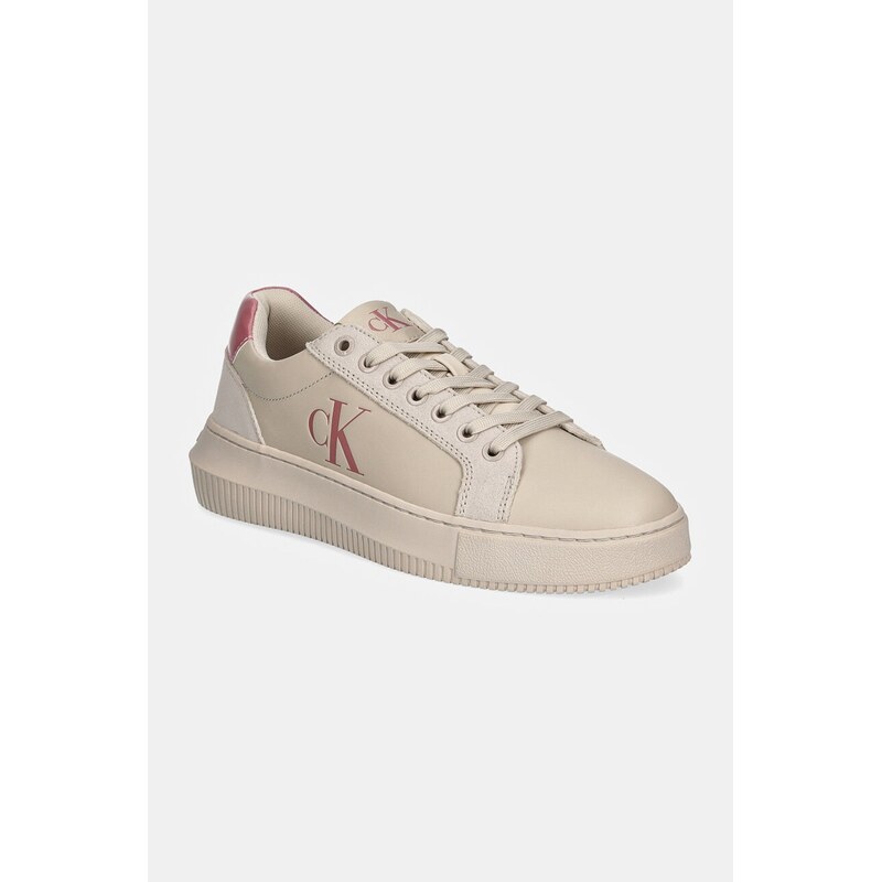Kožené sneakers boty Calvin Klein Jeans CHUNKY CUPSOLE LTH MG LTH