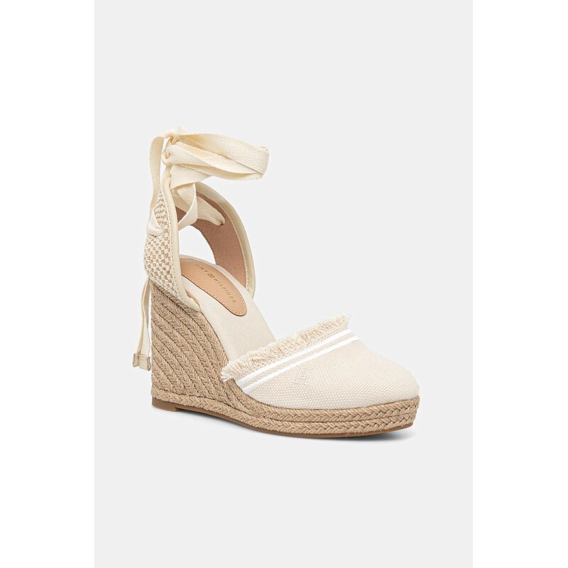 Espadrilky Tommy Hilfiger FRINGE CANVAS HIGH WEDGE 106056639