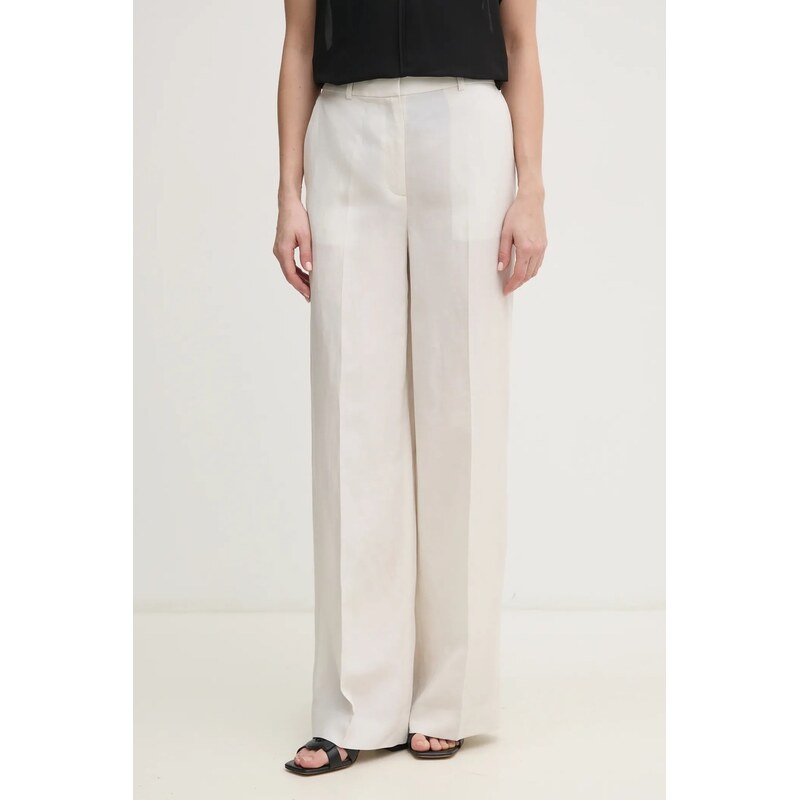 Calvin Klein Kalhoty s příměsí lnu Calvin Klein