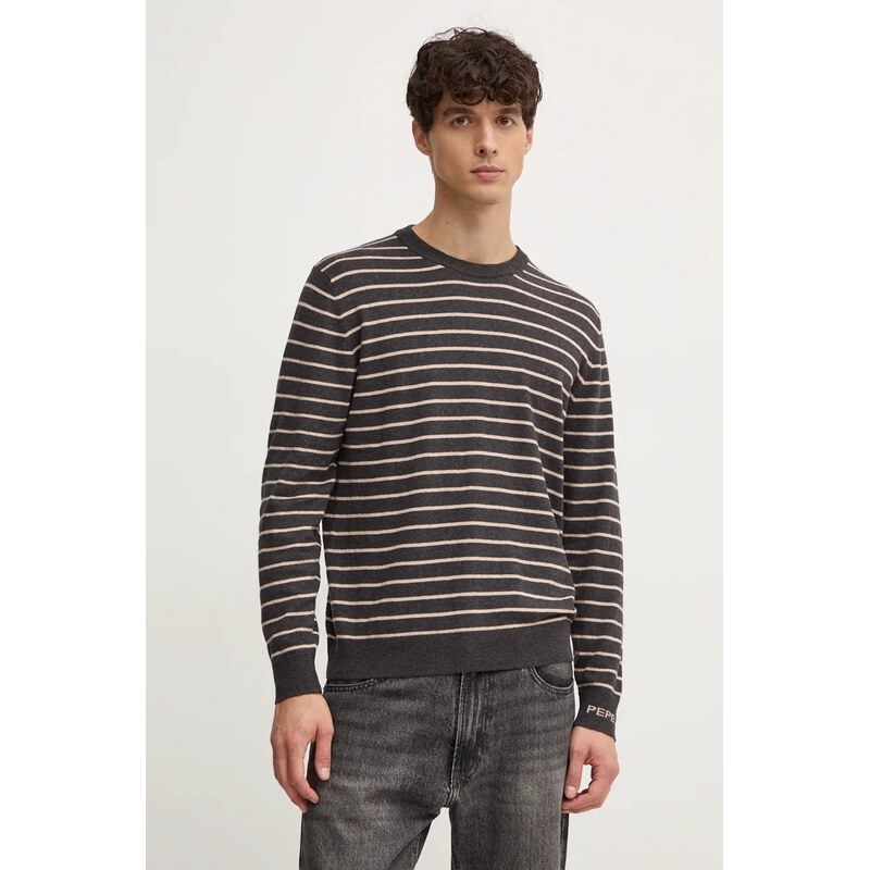 Svetr z vlněné směsi Pepe Jeans NEW ANDRE STRIPES