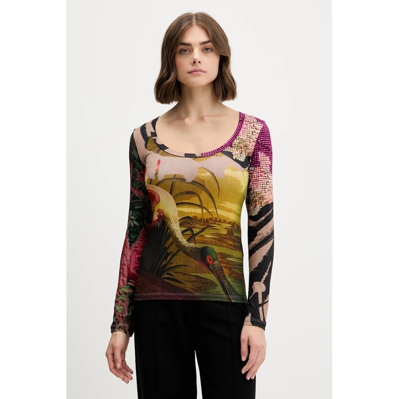 Tričko s dlouhým rukávem Desigual JAPON LACROIX 107953532