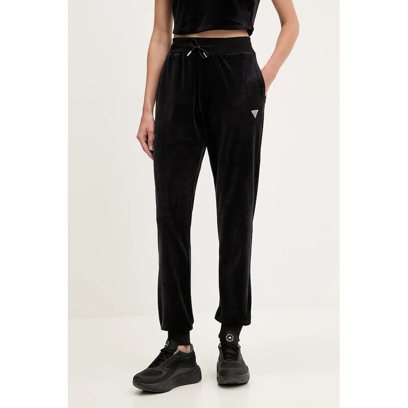 Velurové teplákové kalhoty Guess COUTURE