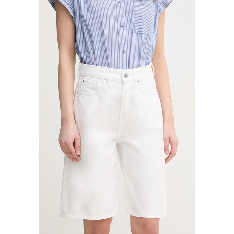 Džínové šortky Pepe Jeans BERMUDA SHORT UHW WHT 105022953