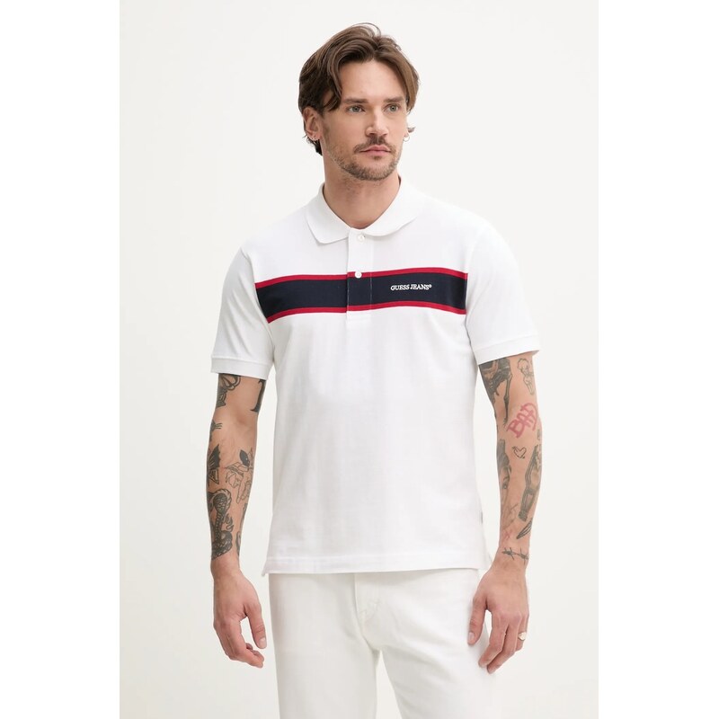 Guess Jeans Bavlněné polo tričko