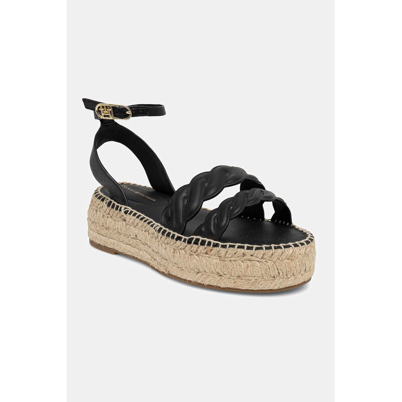 Kožené sandály Tommy Hilfiger LEATHER ROPE REAL ESPAD SANDAL 105642475