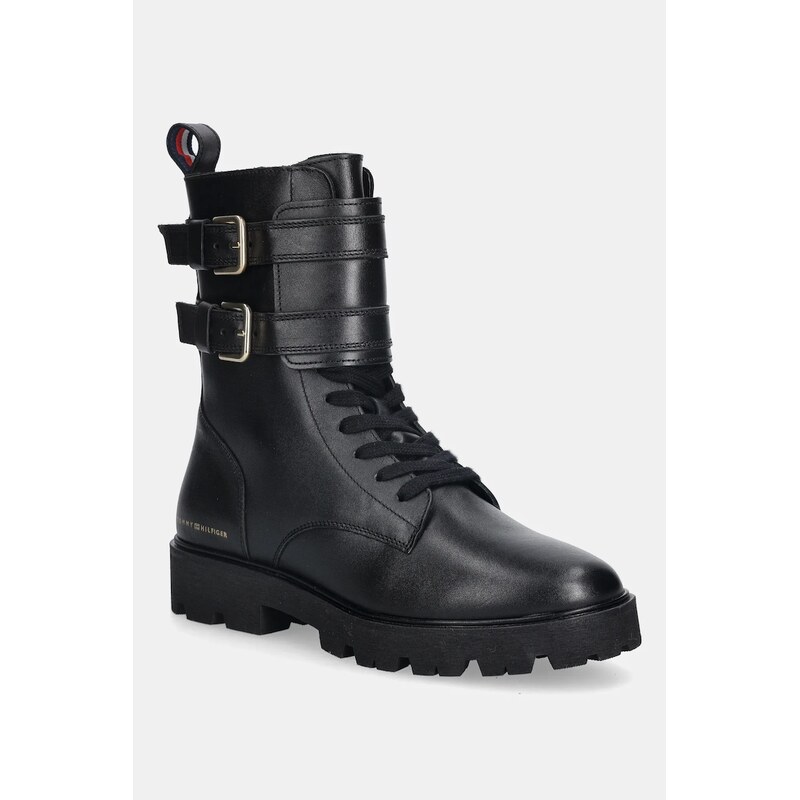 Tommy Hilfiger Kožené kotníkové boty Tommy Hilfiger TH LTHR