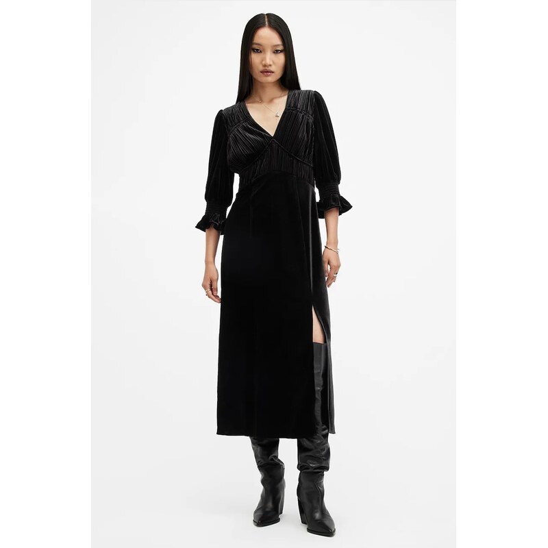 Šaty AllSaints ANI VELVET 103022622