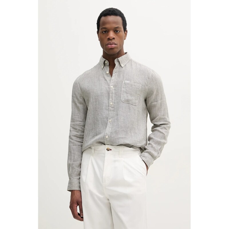 Barbour Lněná košile Barbour Linton Tailored Shirt