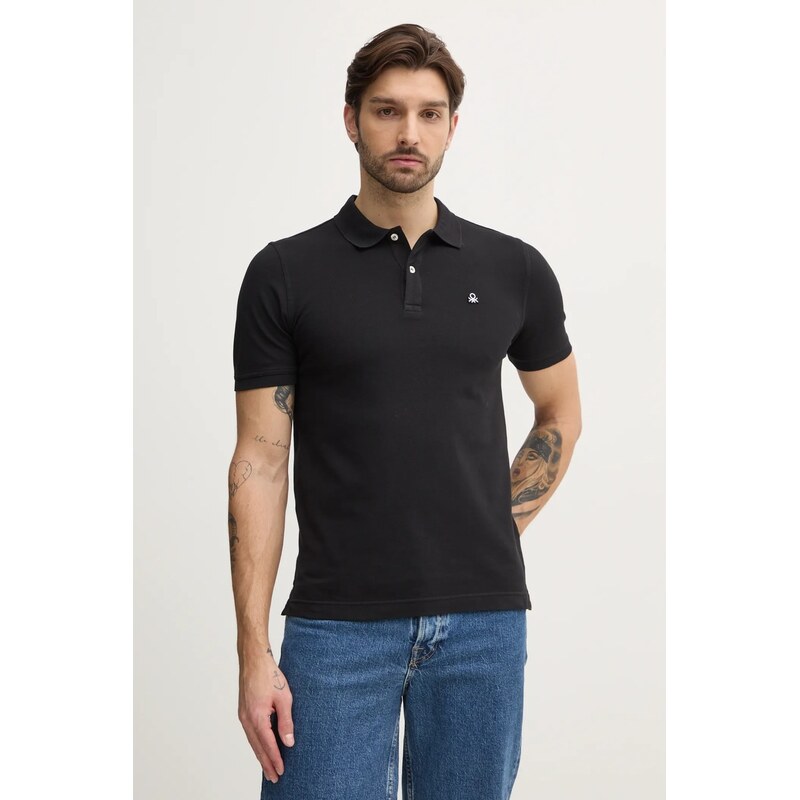 United Colors of Benetton polo pánské bavlněné s elastanem