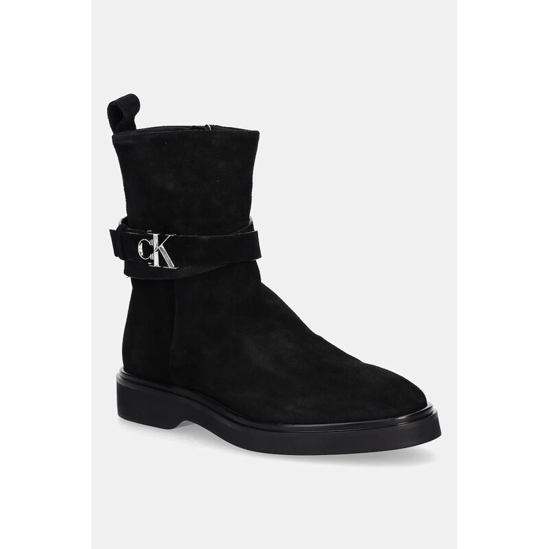 Calvin Klein Semišové boty Calvin Klein ANKLE BOOT W/ METAL LOGO