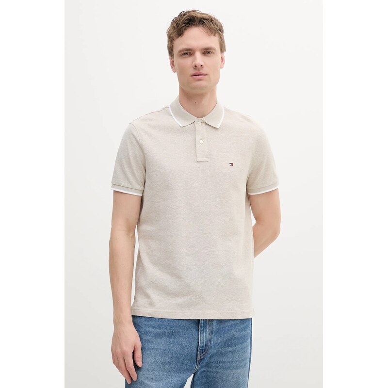 Tommy Hilfiger polo pánské s příměsí lnu
