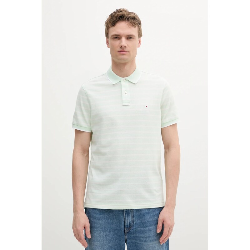 Tommy Hilfiger polo pánské s příměsí lnu