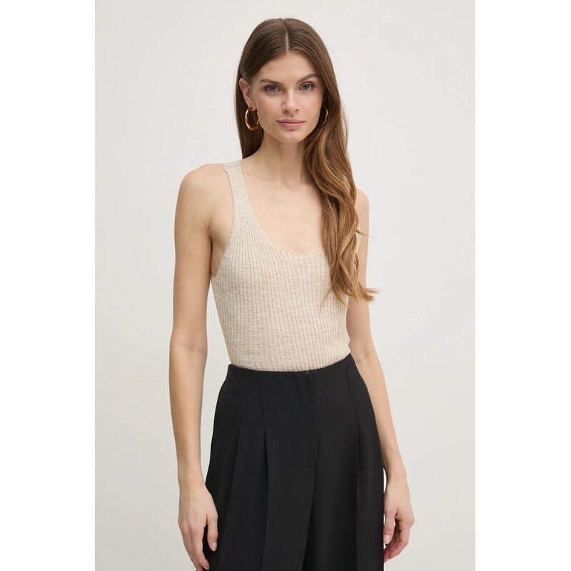 Top s příměsí lnu Twinset 110536750