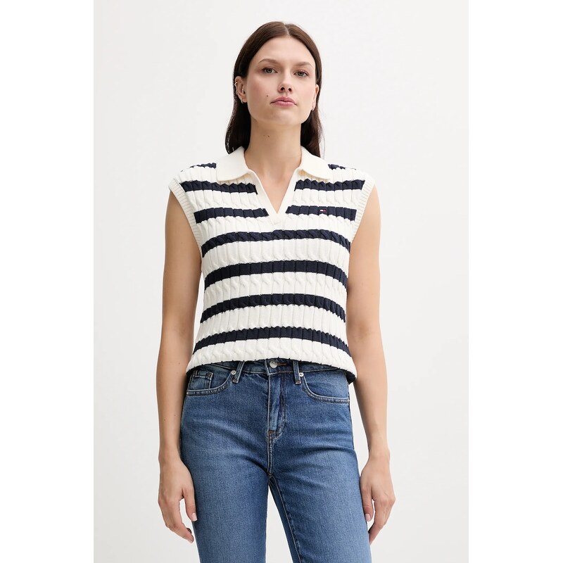 Bavlněná vesta Tommy Hilfiger 106386398