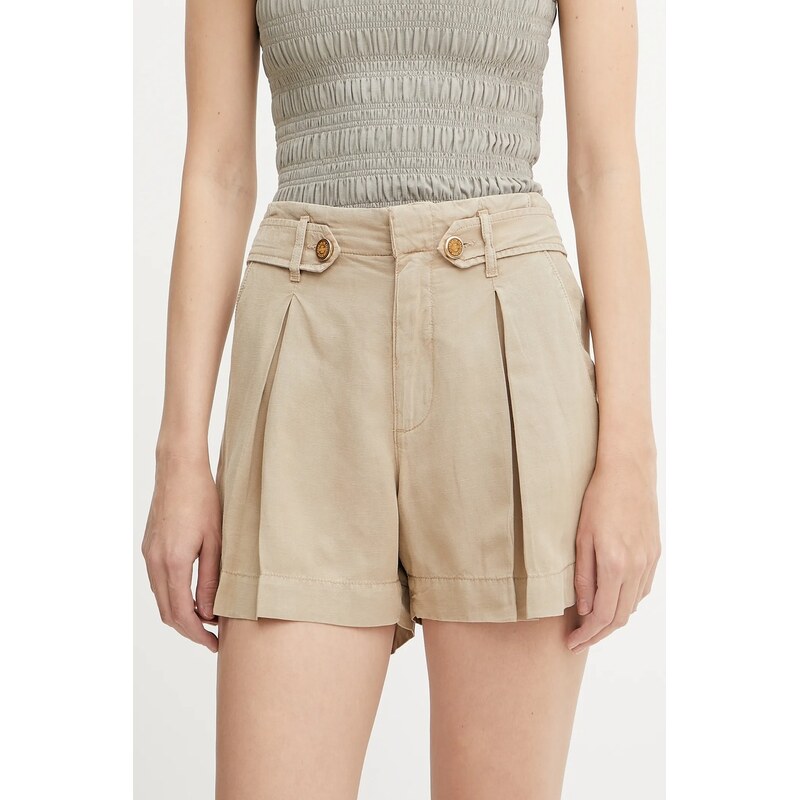 Šortky s příměsí lnu Guess SHAYE 105874478