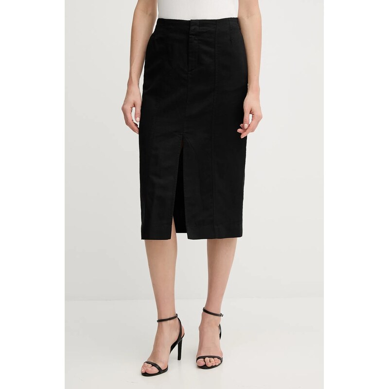 Calvin Klein Jeans Sukně s příměsí lnu Calvin Klein Jeans