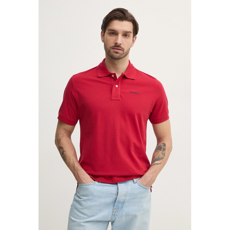 Pepe Jeans Bavlněné polo tričko ESSENTIAL POLO CONTRAST LOGO