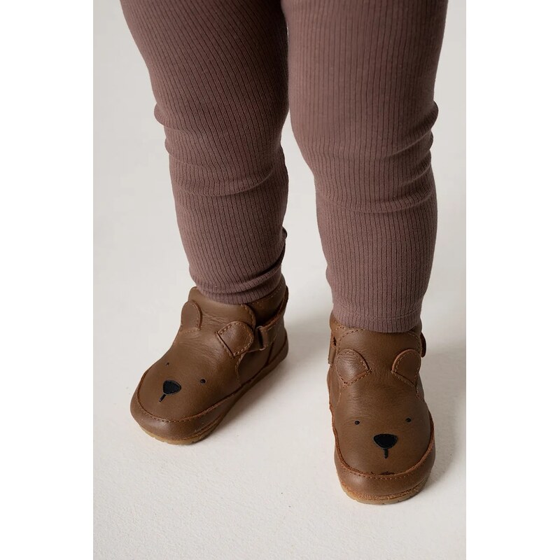 Donsje Kojenecké kožené boty Donsje Morris Sneakers Bear