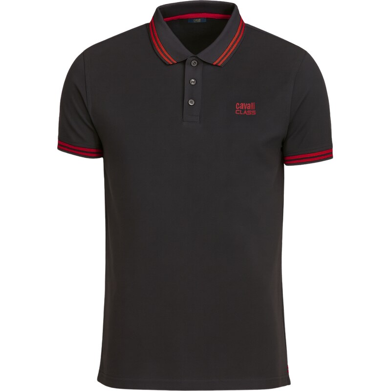 CAVALLI CLASS Ricchi Black polo tričko