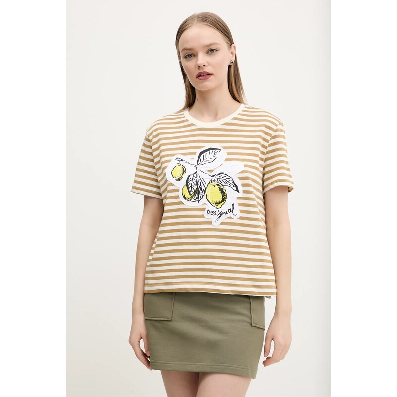 Bavlněné tričko Desigual LEMON 110537299
