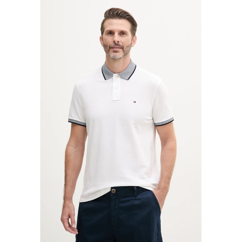 Tommy Hilfiger polo pánské s příměsí lnu