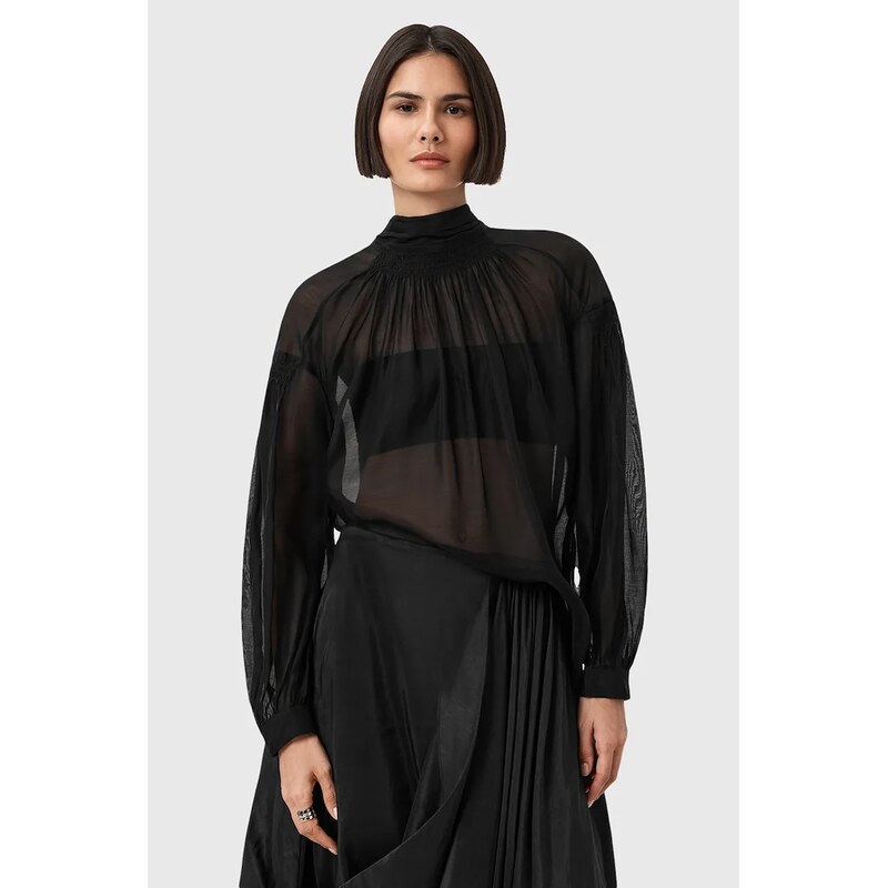 Halenka s příměsí hedvábí AllSaints PEARLA