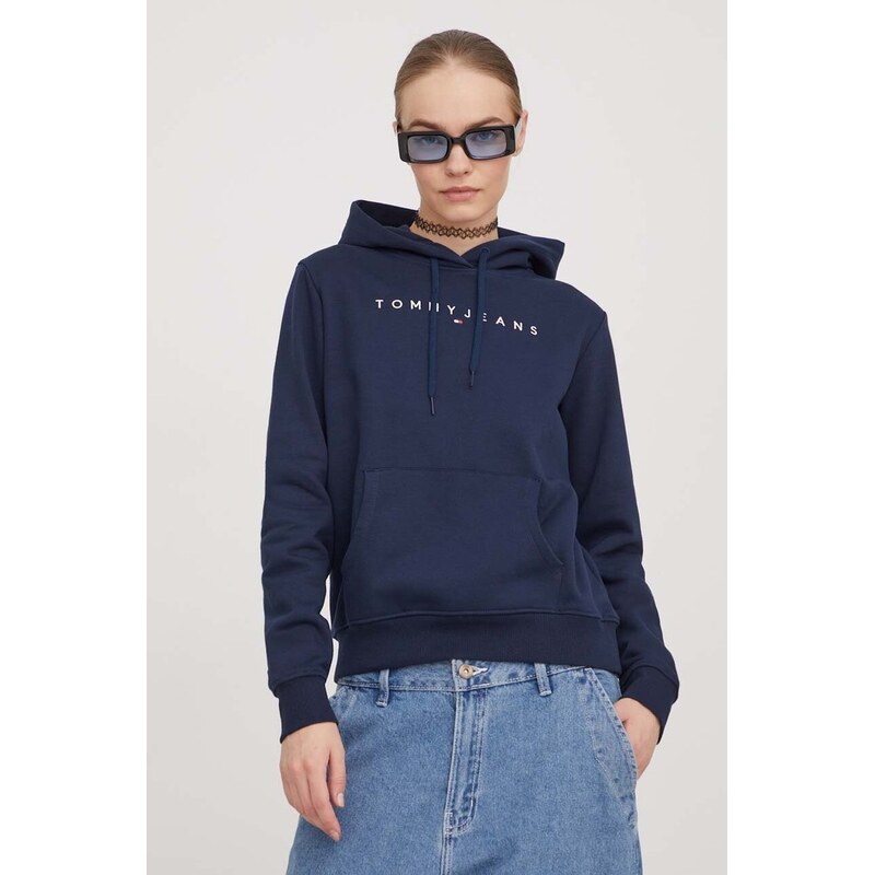Tommy Jeans mikina s kapucí dámská bavlněná s elastanem