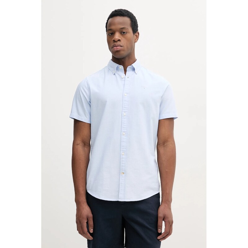 Barbour oxfordská košile pánská bavlněná Oxtown S/S Tailored