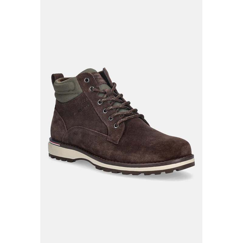 Tommy Hilfiger Kožené boty Tommy Hilfiger CORPORATE W SUEDE LACE