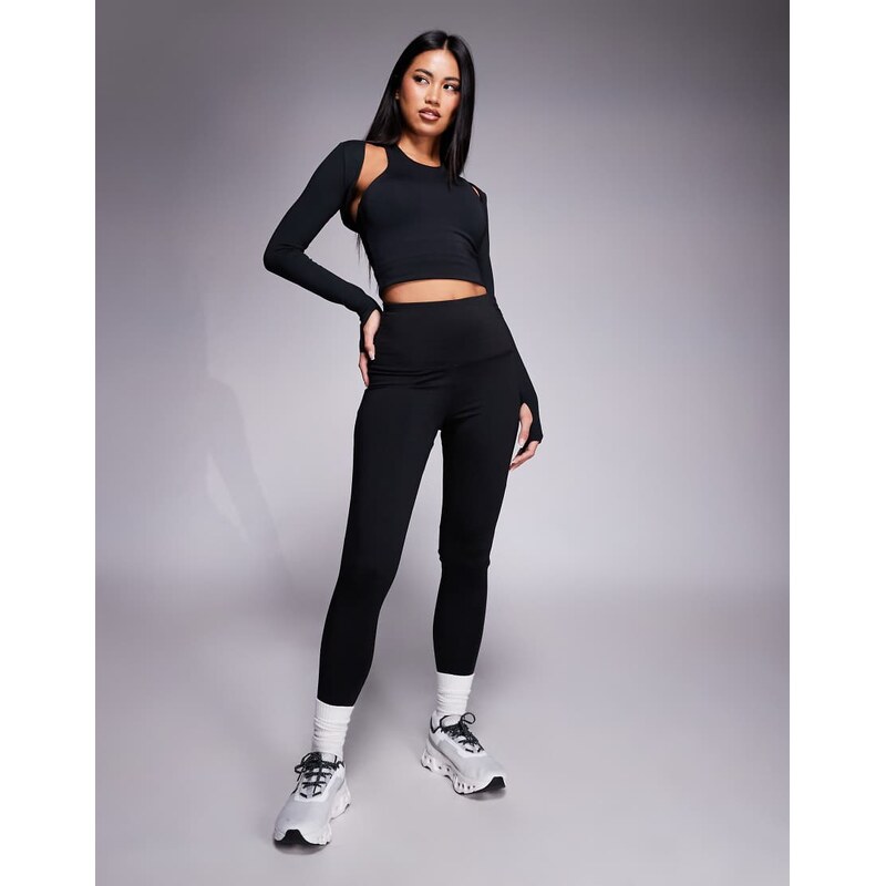 4505 Icon thermal high waist running leggings in black 109387461