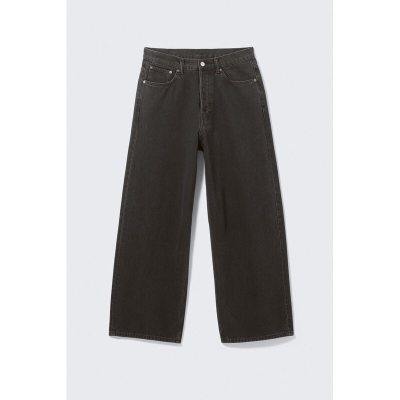 H&M - Astro Střední Sed Volné Baggy Unisex Džíny - černá 109171994