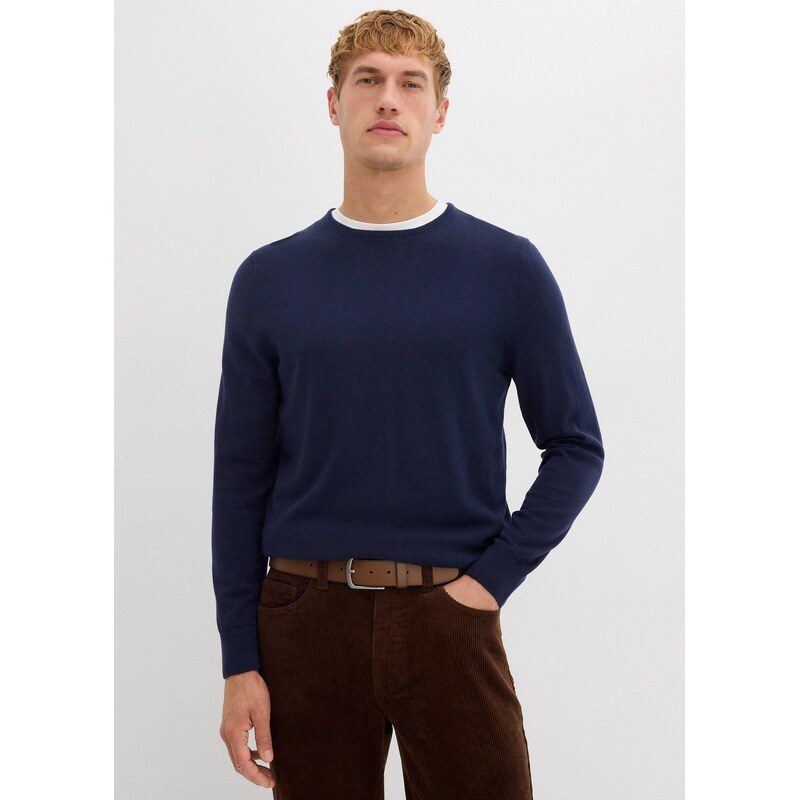 bonprix Pánské Svetr z jemné pleteniny s luxusní merino vlnou z Merino 109382344