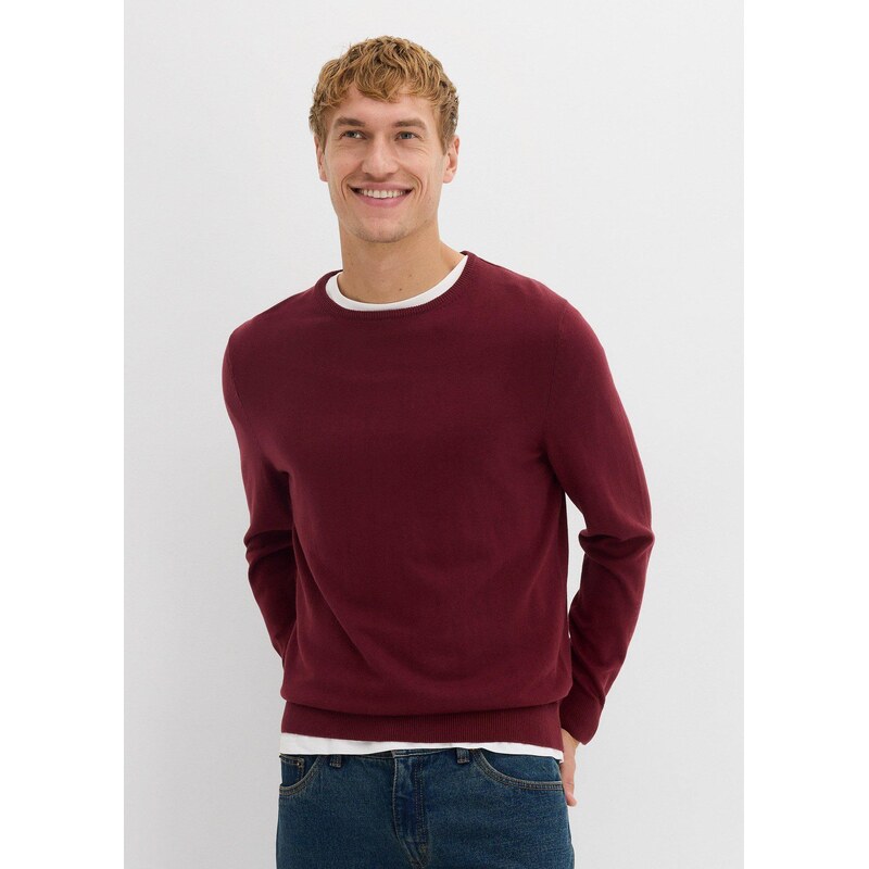 bonprix Pánské Svetr z jemné pleteniny s luxusní merino vlnou z Merino 109382345