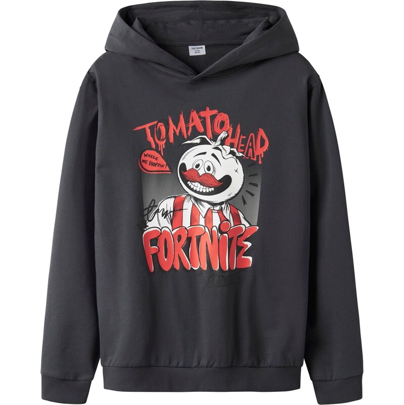 TWO SOON Mikina Fortnite červená / černá / bílá