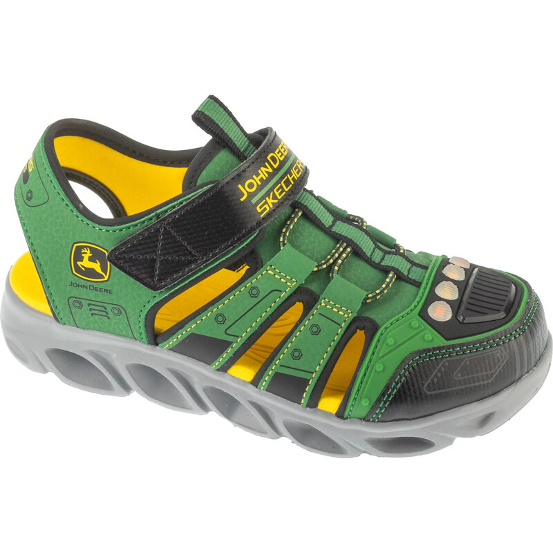 Zelené chlapecké sandály Skechers John Deere: Hypno-Splash -