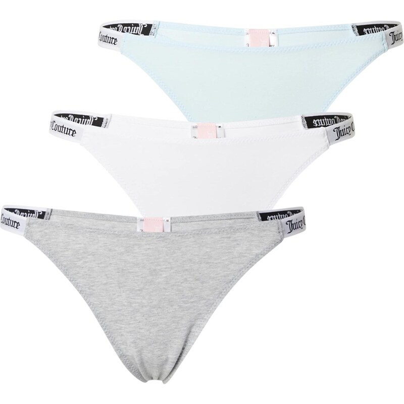 Juicy Couture Tanga pastelová modrá / šedá / černá / bílá 109385713