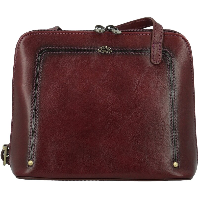 Dámská kožená crossbody kabelka hnědá - Katana Elenka hnědá 85397190